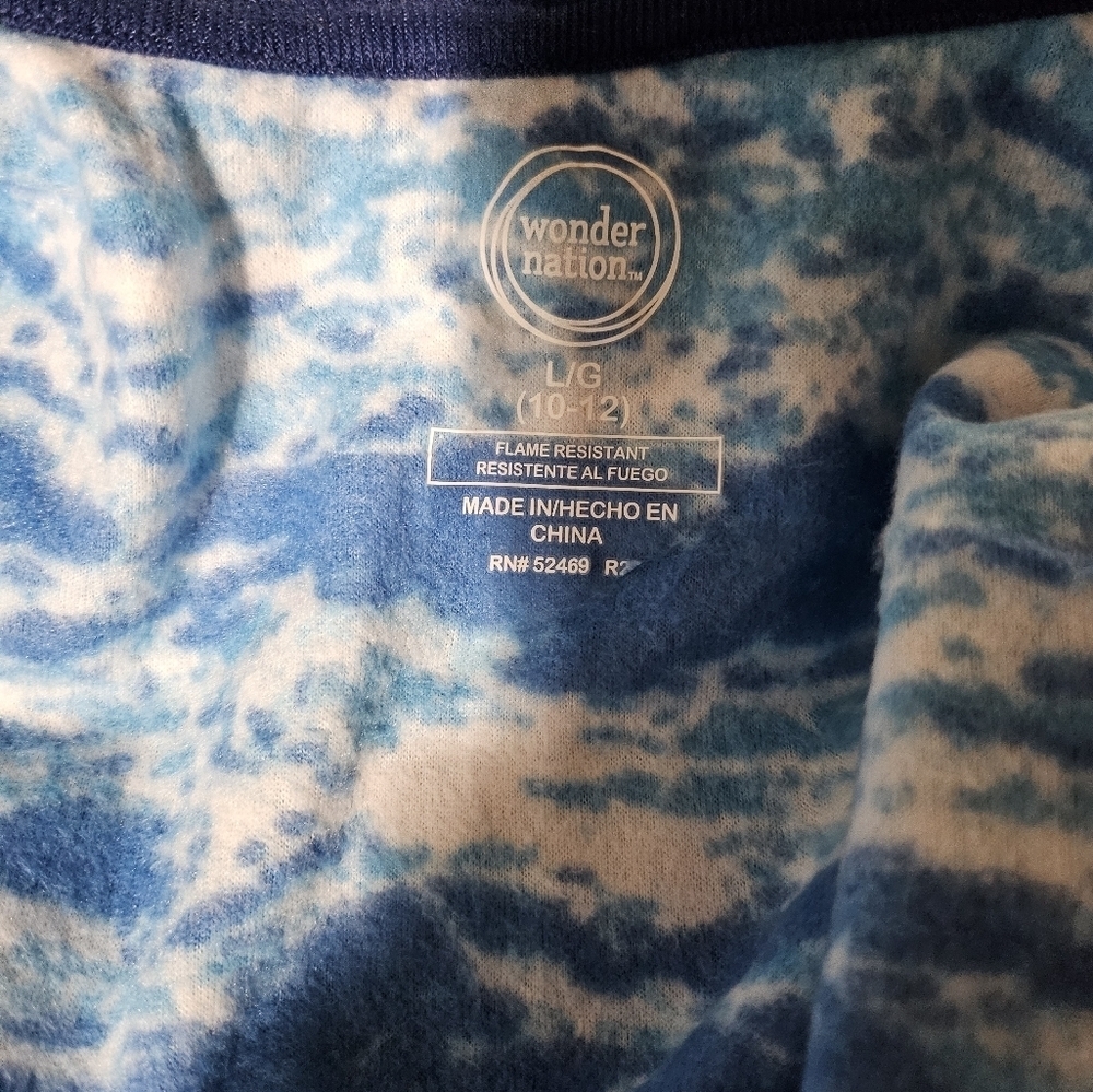 NEW Wonder Nation Blue Shark Juniors Onesie Hooded 10-12 - Picture 4 of 11